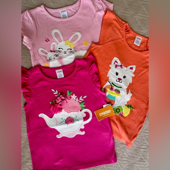 BUNDLE Set of 3 - Gymboree Girls' Embroidered Cotton Shirts - Size 6 - NWT - Picture 10 of 11